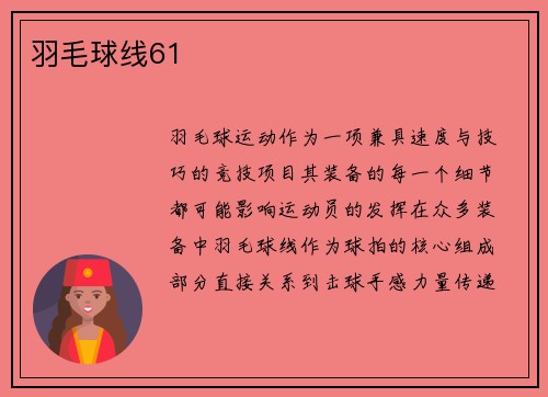 羽毛球线61